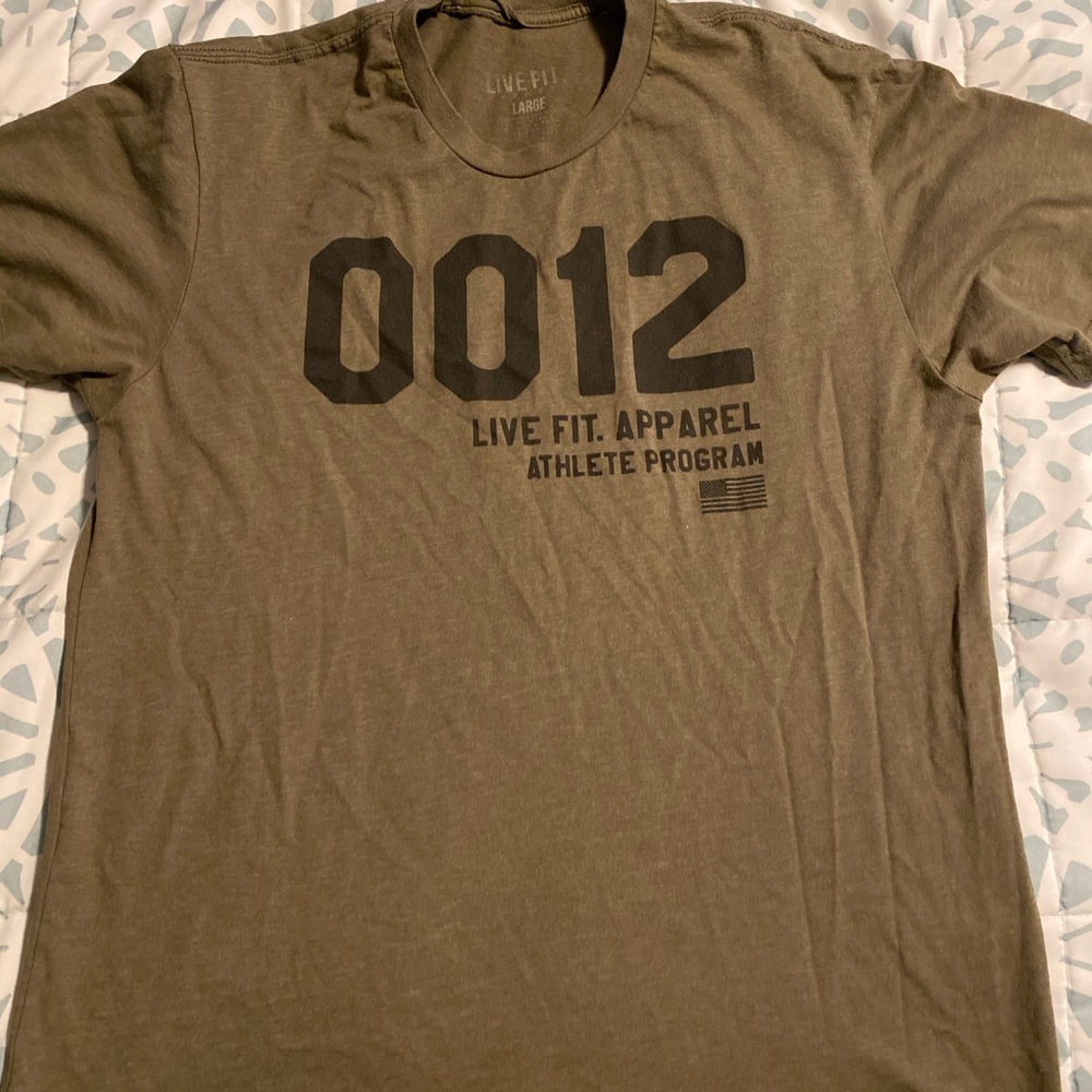 Livefit LVFT MENS military green tee size large